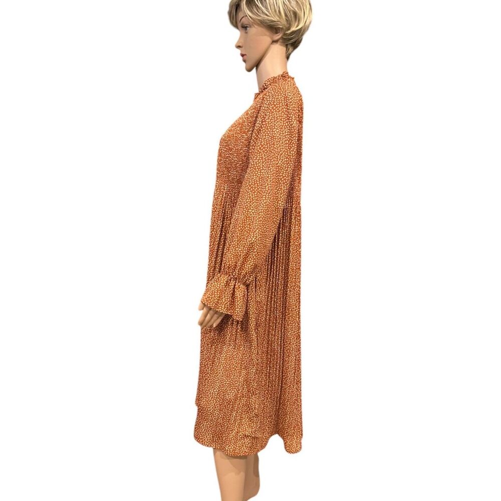 Indie & Co Rust & Cream Color Remi Midi Dress Sz M - image 6
